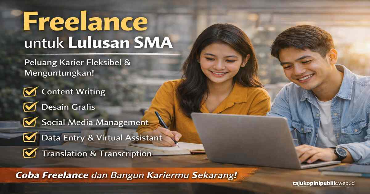 15+ Pekerjaan Freelance untuk Lulusan SMA Gaji Tinggi & Tanpa Pengalaman (Update 2026)